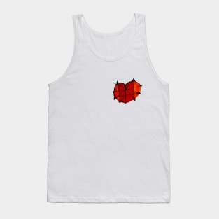 Red heart web Tank Top